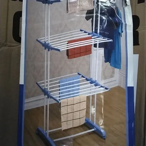 BOXED FOLDING DRYING RACK , GREY 