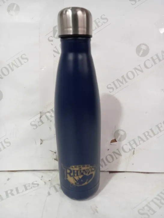 LEEDS RHINOS STAINLESS STEEL DRINK BOTTLE IN BLUE