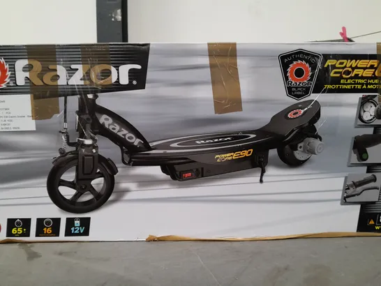 BOXED RAZOR POWERCORE E90 ELECTRIC SCOOTER IN BLACK - COLLECTION ONLY RRP £199.99