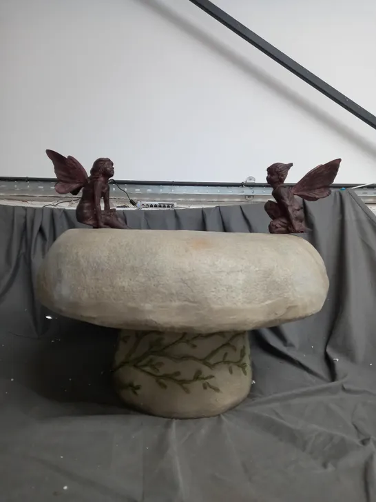 BOXED MY GARDEN STORIES FAIRY GATHERING BIRD BATH