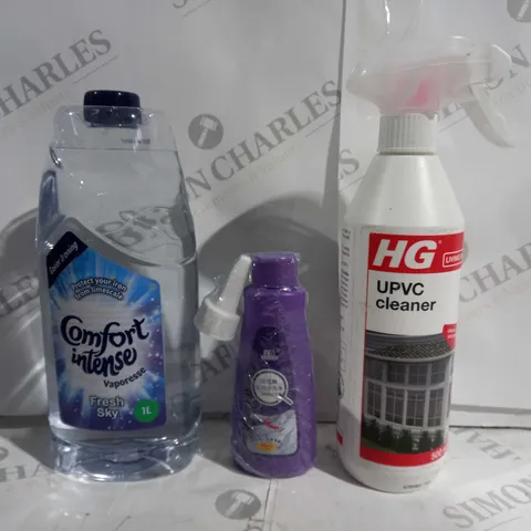 APPROX 20 HOUSEHOLD ITEMS TO INCLUDE IRONING FLUID, UPVC CLEANER, QINGLIJIE