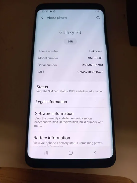 BOXED SAMSUNG GALAXY S9 SMARTPHONE 