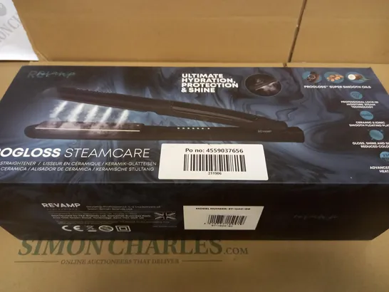 BOXED REVAMP PROGLOSS STEAMCARE CERAMIC STRAIGHTENER 