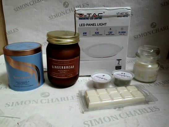 LOT OF APPROXIMATELY 15 CANLDES & LIGHTING ITEMS