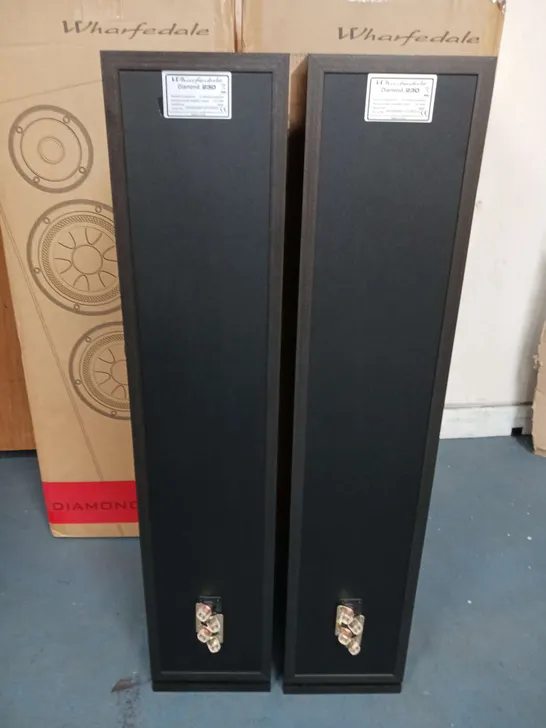 WARFDALE DIAMOND 230 PAIR OF FLOOR SPEAKERS - BLACK (2 BOXES)