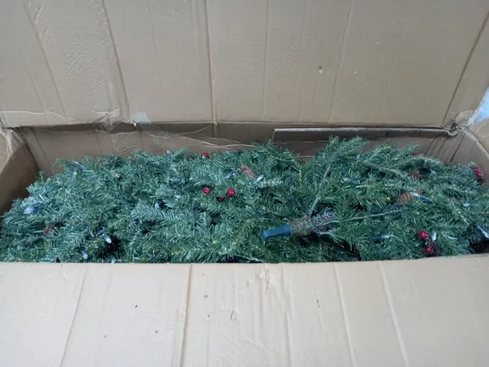 SNOW KISSED DECORATED FAKE CHRISTMAS TREE 3 PARTS BOXED - COLLECTION ONLY 