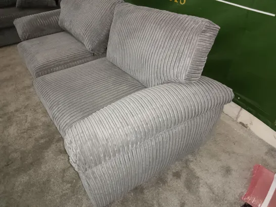 GREY JUMBO CORD 3-SEATER SOFA 