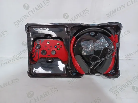 PDP XBOX SPIRIT RED BUNDLE PACK, INCLUDES WIRED GAMING CONTROLLER & HEADSET 