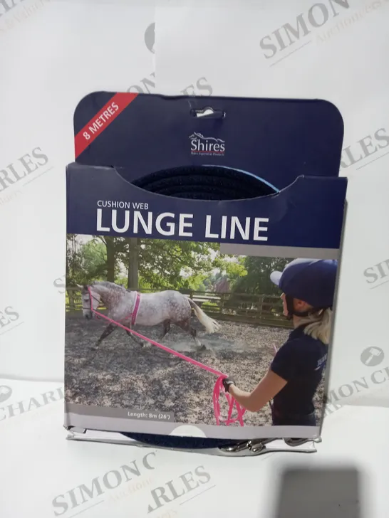 SHIRES LUNGE LINE IN BLUE FOR HORSE