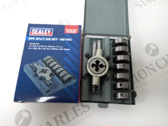 SEALEY 9PC SPLIT DIE SET - METRIC / AK3009