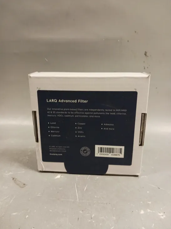 BOXED SEALED LARQ PLANT-BASED ADVANCED WATER FILTER 