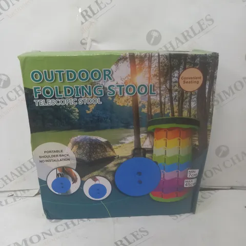 BOXED OUTDOOR FOLDING TELESCOPIC STOOL