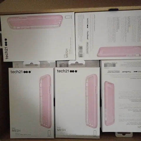 LOT OF APPROXIMATELY 79 BRAND NEW BOXED TECH 21 EVO MESH CASE WITH 9.9FT 3-LAYER DROP PROTECTION FOR IPHONE X T21-5937 PINK 