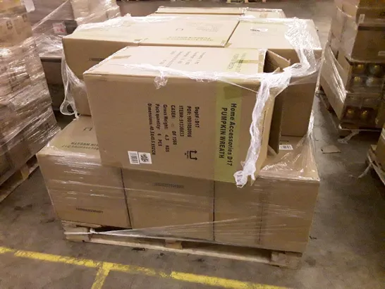 PALLET OF APPROXIMATELY 9 BOXES CONTAINING 6 BRAND NEW PUMPKIN WREATHS 