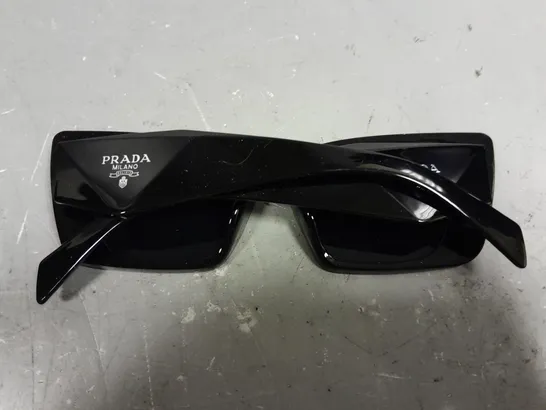 PRADA 386 THICK FRAMED LOGO SUNGLASSES 