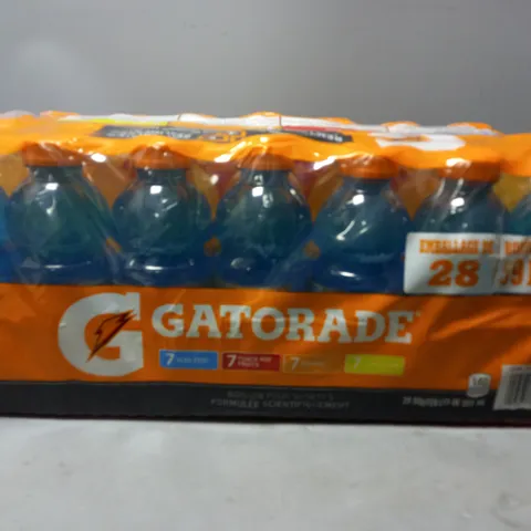 GATORADE APPROX 28 BOTTLE PACK TO INCLUDE - BLUE COOL , PUNCH AUX FRUITS , ORANGE ETC