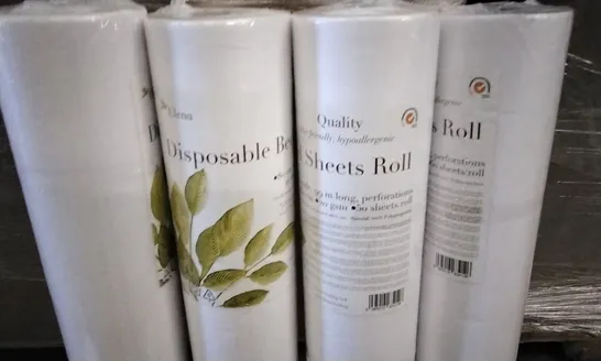 PALLET OF BRAND NEW ELENA DISPOSABLE BED SHEETS ROLLS