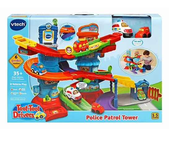 BRAND NEW BOXED VTECH TOOT-TOOT DRIVERS POLICE PATROL TOWER