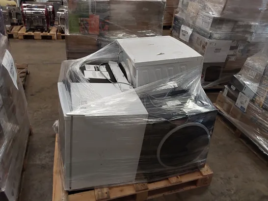 PALLET OF APPROXIMATELY 4 UNPROCESSED RAW RETURN RUSSELL HOBBS WHITE GOODS TO INCLUDE;