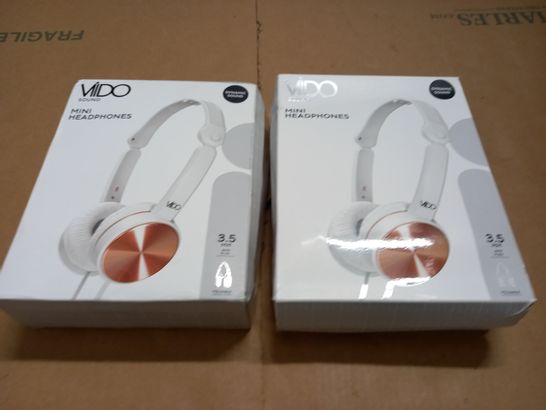 LOT OF 2 BOXED VIDO MINI HEADPHONES