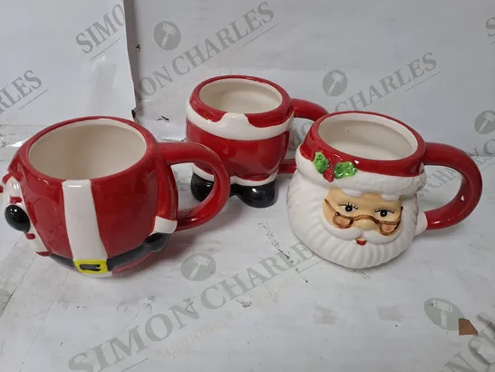 3X SANTA CUPS 