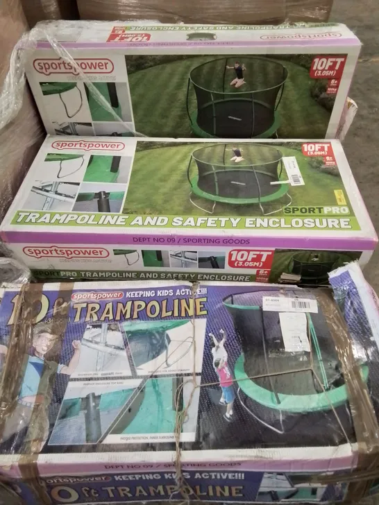 LOT OF 3 10FT SPORTS POWER TRAMPOLINES