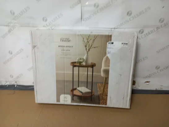 boxed wood effect side table