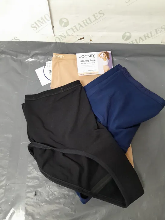 JOCKEY PACK OF 3 WORRY FREE PERIOD UNDERWEAR SIZE M