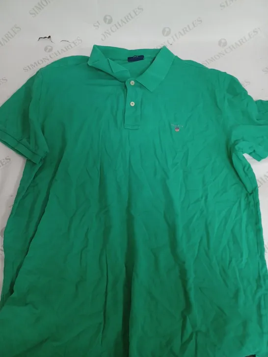 GANT REGULAR POLO SHIRT IN GREEN - 3XL