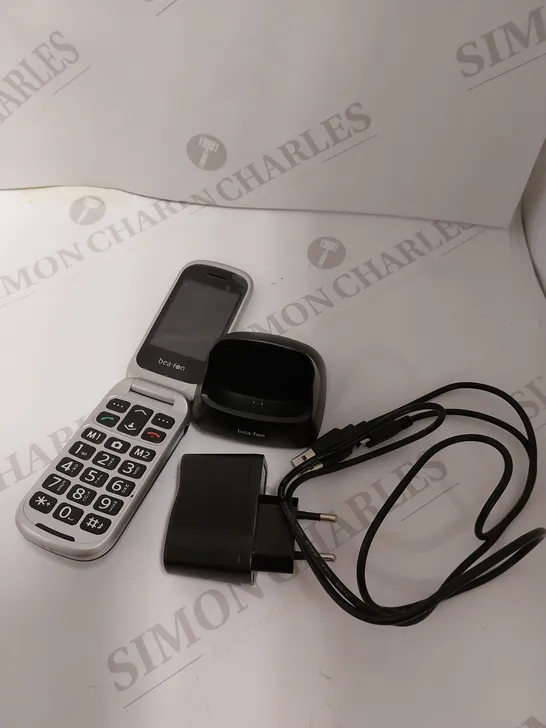 BOXED BEAFON SL652AF BLACK/SILVER FLIP MOBILE PHONE