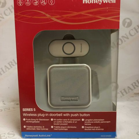 HONEYWELL SERIES 5 WIRELESS PLUG-IN DOORBELL WITH PUSH BUTTON DC515NBS