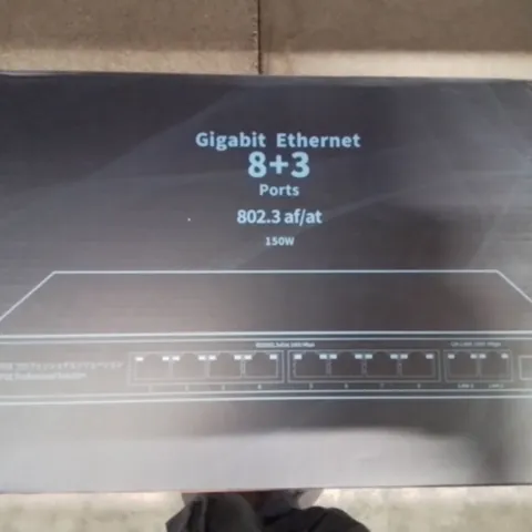 A BOXED GIGABIT ETHERNET PORT 8+3 PORTS