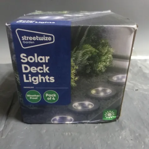 STREETWIZE PACK OF 4 SOLAR DECK LIGHTS