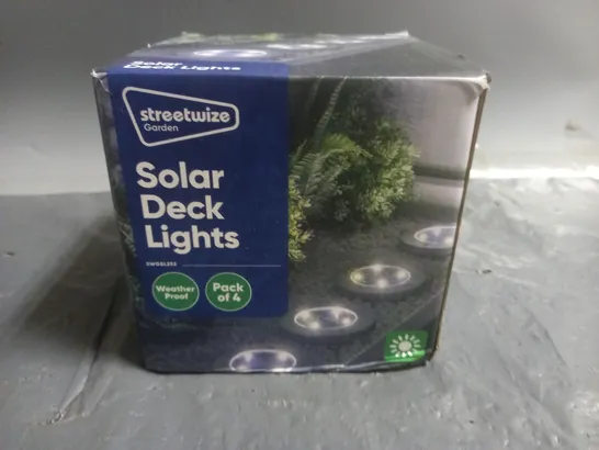 STREETWIZE PACK OF 4 SOLAR DECK LIGHTS