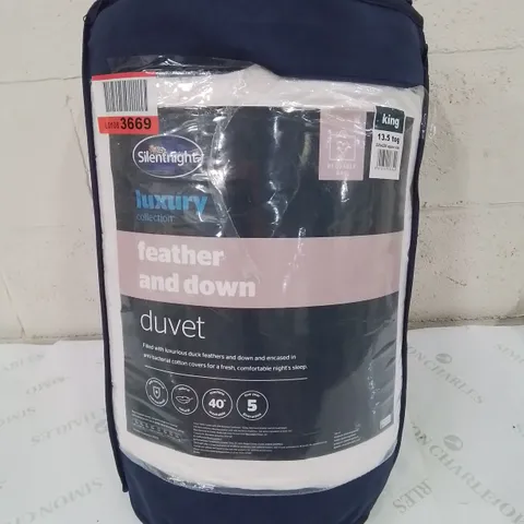 BAGGED SILENTNIGHT 13.5 TOG KINGSIZE FEATHER AND DOWN DUVET 