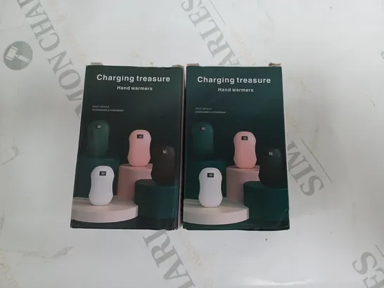 BOX OF 2 CHARGING TREASURE HAND WARMERS GREEN