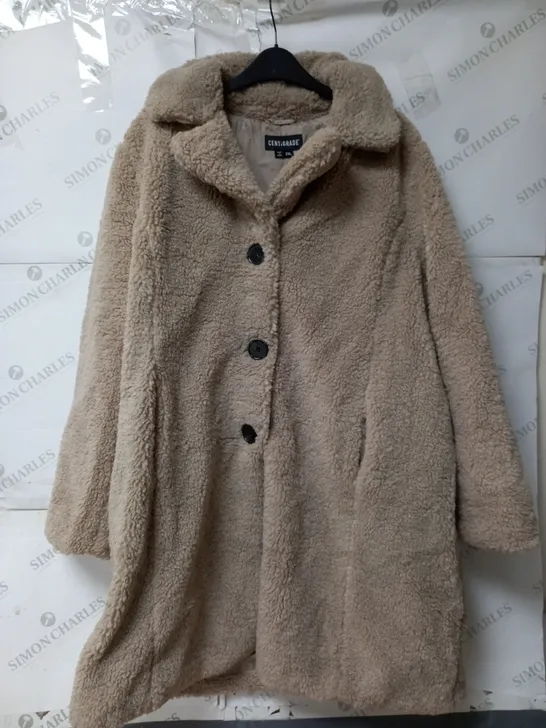 CENTIGRADE TEDDY LONGLINE COAT SIZE 2XL 