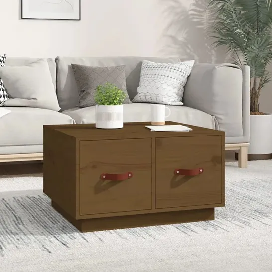 BOXED SOLID WOOD SOLID COFFEE TABLE WITH STORAGE