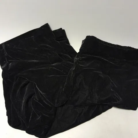 WYNNE COLLECTION FAUX SUEDE BAGGY TROUSERS IN BLACK SIZE 2XL