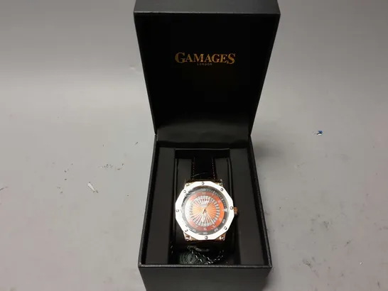 BOXED GAMAGES COMPASS ROSE WATCH
