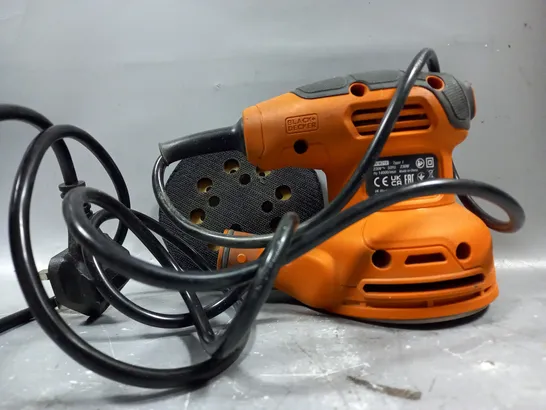 BOXED BLACK + DECKER 230W RANDOM ORBIT SANDER