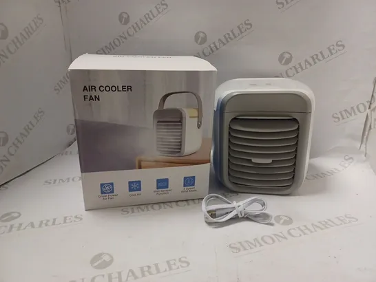 BOXED AIR COOLER FAN USB POWERED 3 SPEED WITH MIST SPRAYER FUNCTION