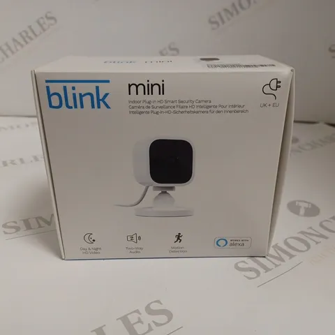 BOXED BLINK MINI PLUG IN SMART SECURITY CAMERA