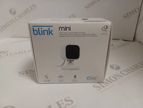 BOXED BLINK MINI PLUG IN SMART SECURITY CAMERA