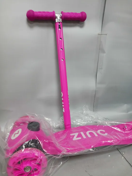 BOXED ZINC THREE WHEELED NON-FOLDING SCOOTER SUPERSTAR RRP £79.98