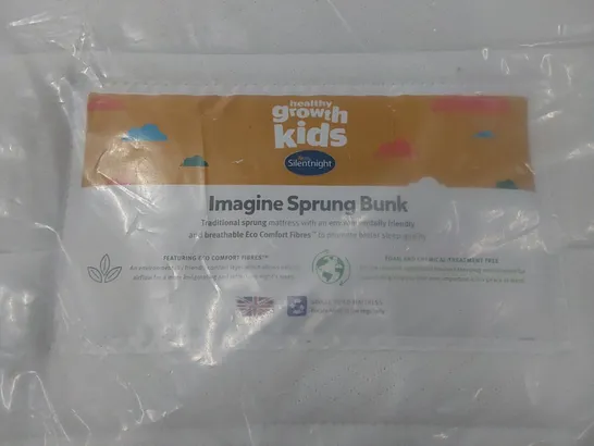 QUALITY BAGGED SILENTNIGHT 75CM IMAGINE SPRUNG KIDS BUNK MATTRESS 