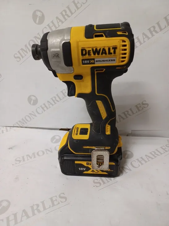 DEWALT DCF887 18V XR BRUSHLESS IMPACT DRIVER 3 SPEED AND BATTERY