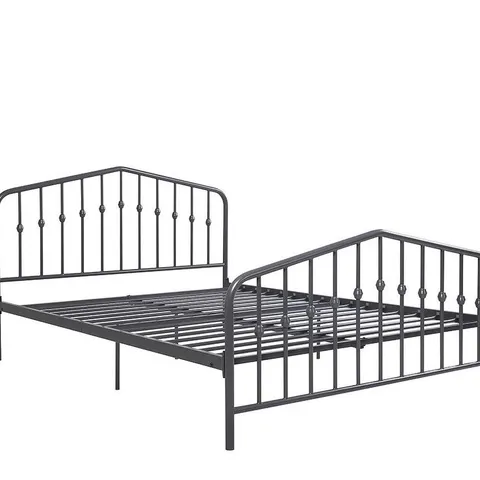 BUSHWICK METAL BED FRAME KING SIZE - GREY - COLLECTION ONLY