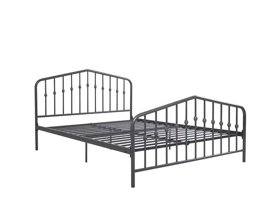 BUSHWICK METAL BED FRAME KING SIZE - GREY - COLLECTION ONLY