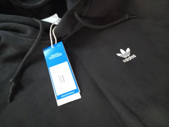 ADIDAS ESSENTIALS HOODIE IN BLACK - UK M